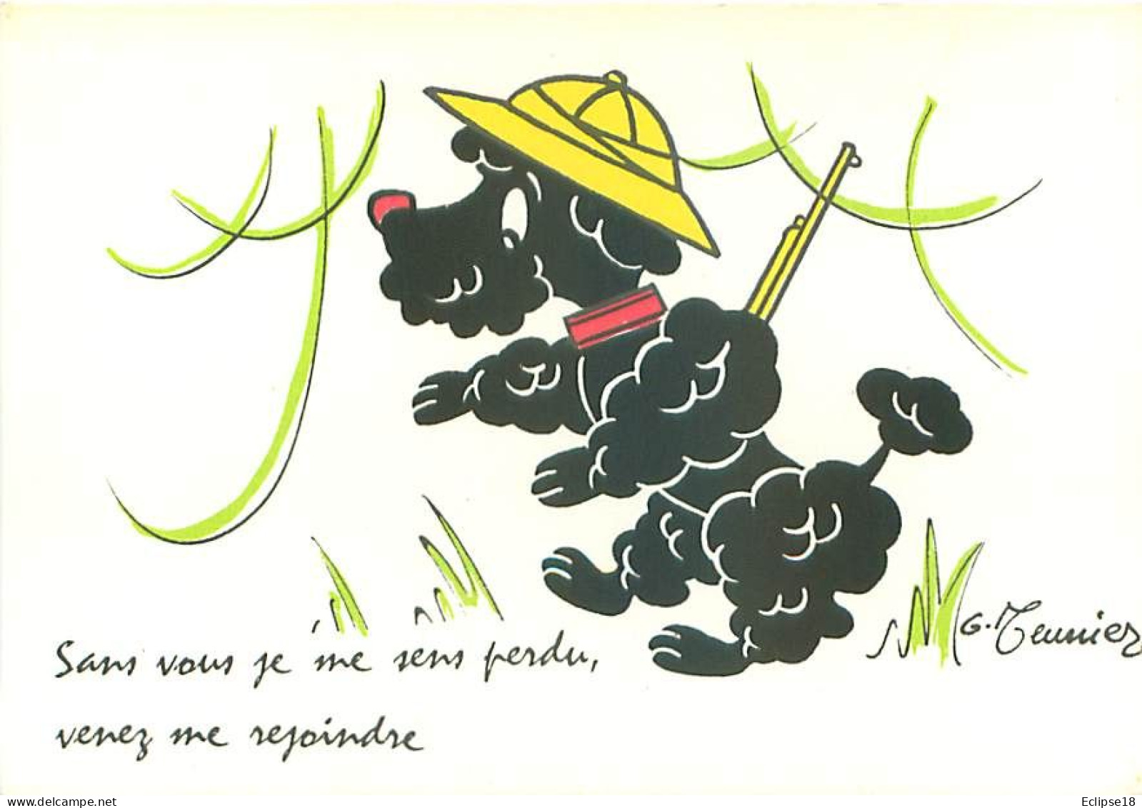 Illustrateur G Meunier  - Humour Chien Noir  U 49 - Meunier, G.