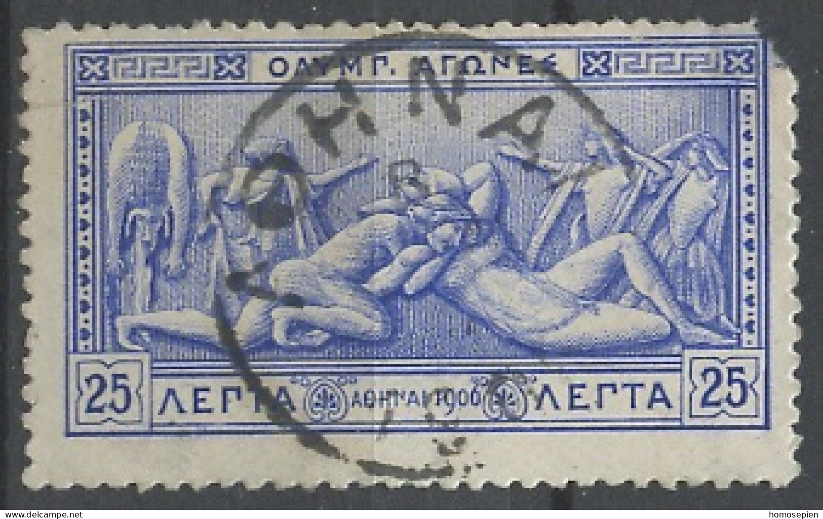 Grèce - Griechenland - Greece 1906 Y&T N°171 - Michel N°150 (o) - 25l Hercule Et Antée - Gebruikt