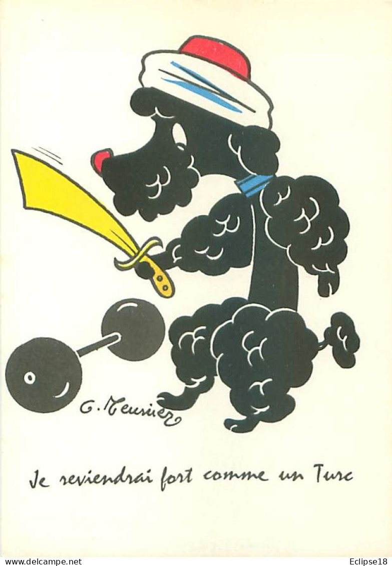 Illustrateur G Meunier  - Humour Chien Noir  U 50 - Meunier, G.