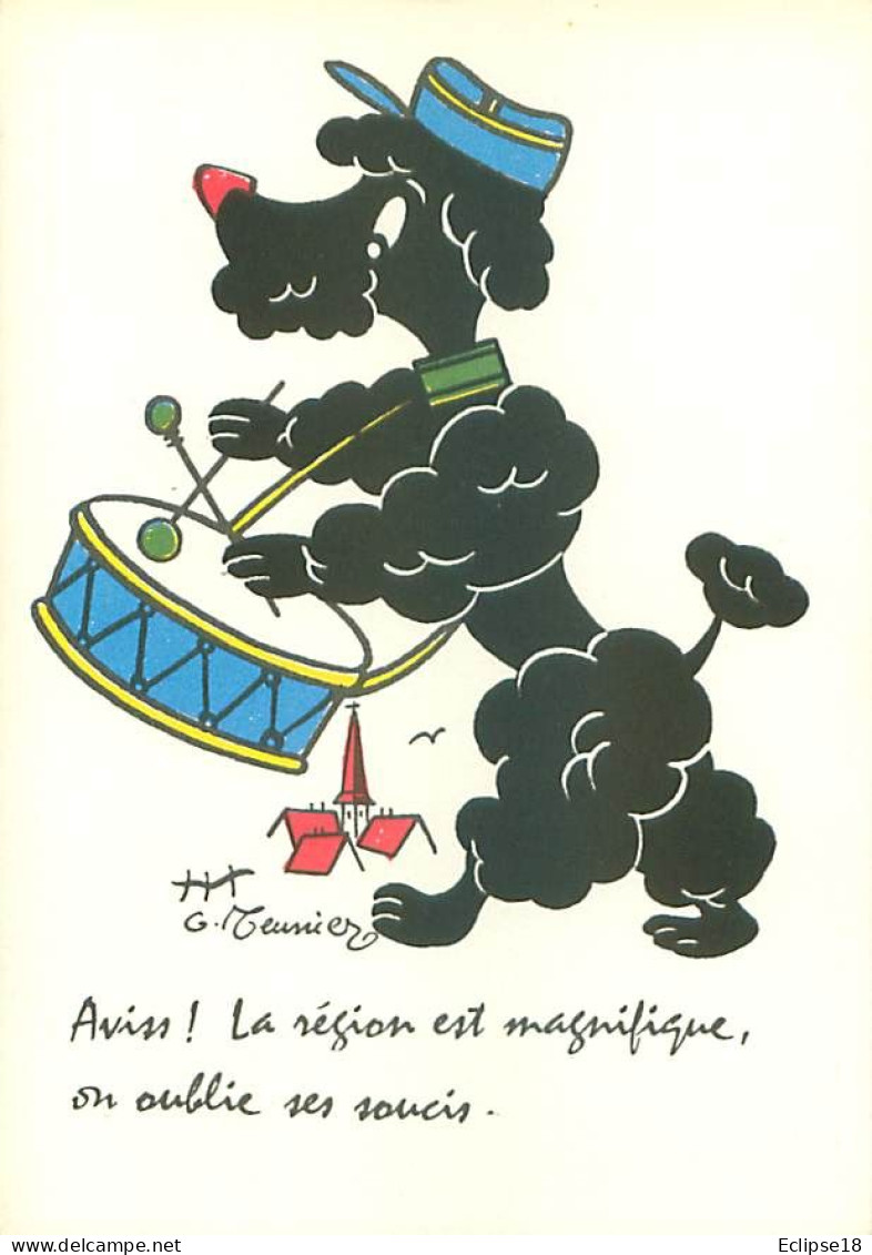 Illustrateur G Meunier  - Humour Chien Noir  U 50 - Meunier, G.