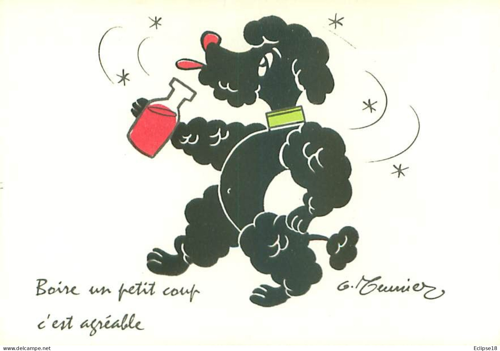 Illustrateur G Meunier  - Humour Chien Noir  U 50 - Meunier, G.