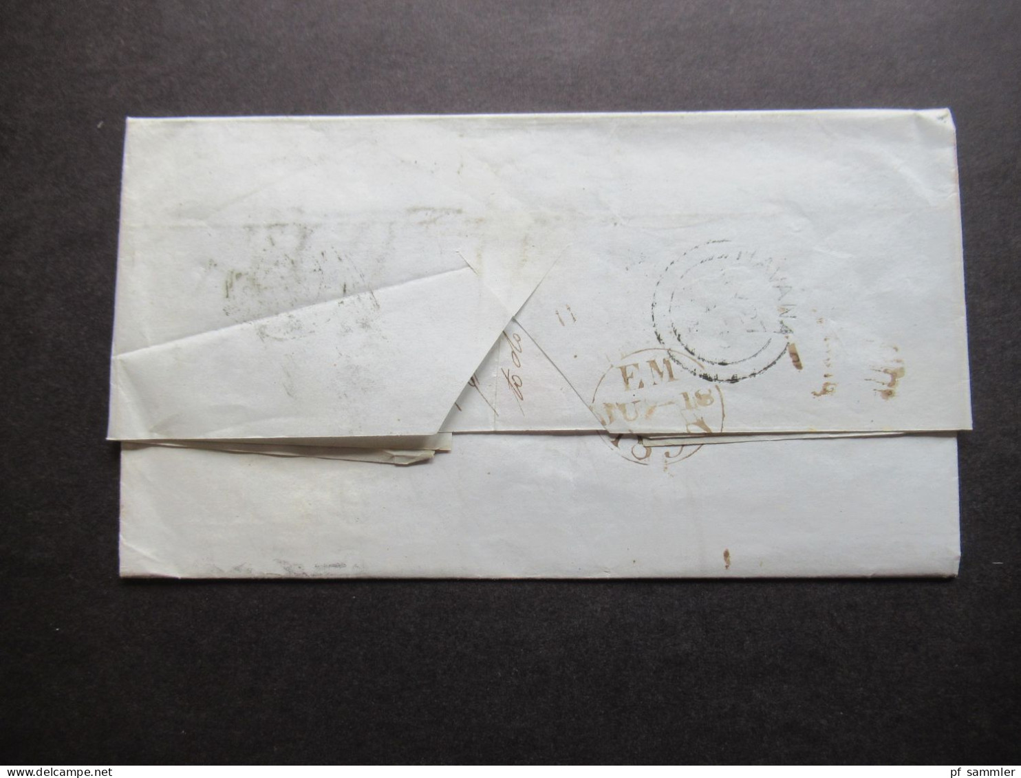 Kuba / Cuba Matanzas 1850 Brief Nach Paris Frankreich Stp. Colonies Art 13 Und Havana + EM 1850 Faltbrief Mit Inhalt!! - Prephilately
