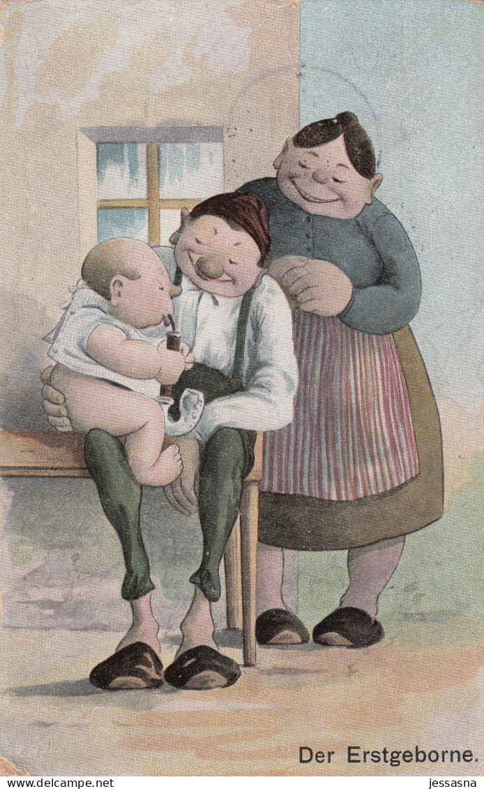 AK - Kunstkarte - DER ERSTGEBORENE - 1906 - Naissance