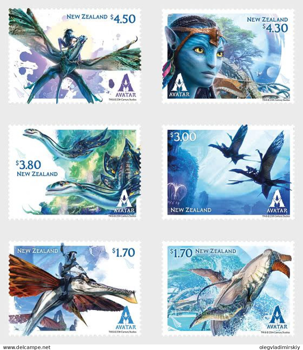 New Zealand 2023 Avatar - The Way Of Water Set Of 6 Stamps Mint - Nuevos