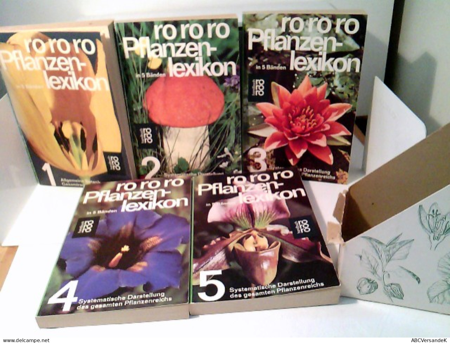 Konvolut: 5 Bände (von5) Rororo-Pflanzenlexikon - Kpl Ausgabe Im Originalschuber. - Natuur
