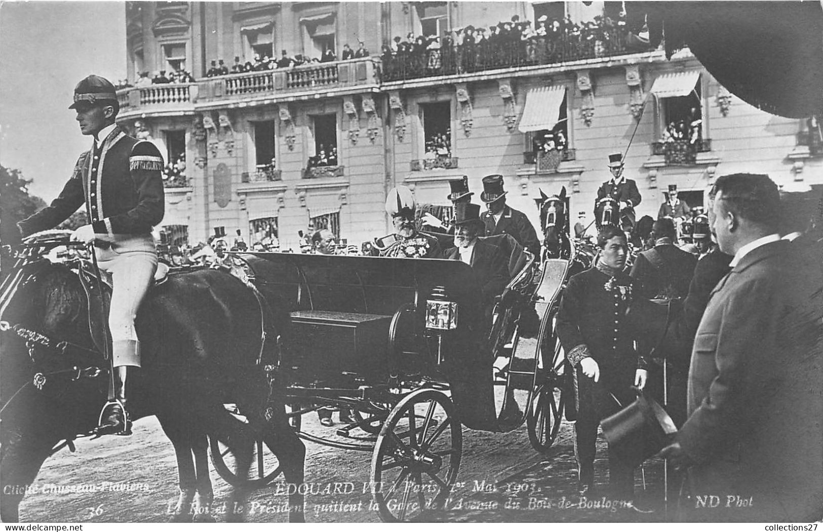 EDOUARD VII - A PARIS- 10 CARTES PHOTO MAI 1903 - Königshäuser