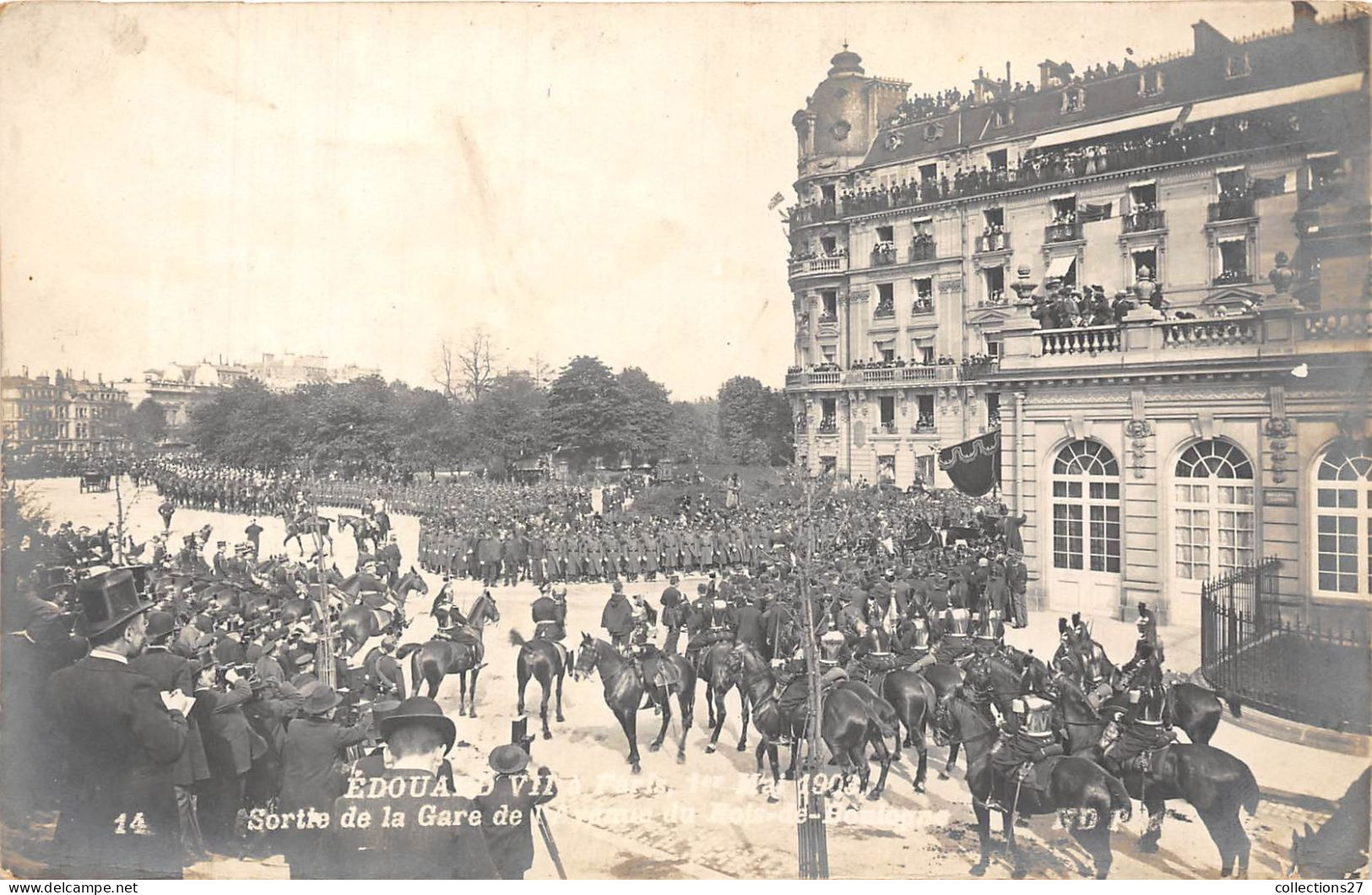 EDOUARD VII - A PARIS- 10 CARTES PHOTO MAI 1903