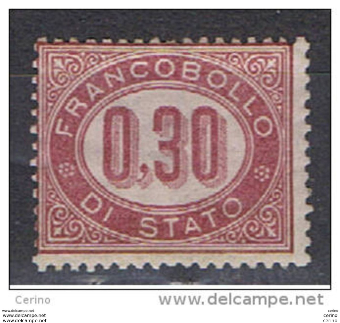 REGNO:  1875  SERVIZIO  -  0.30  LACCA  N. -  SASS. 4 - Dienstmarken