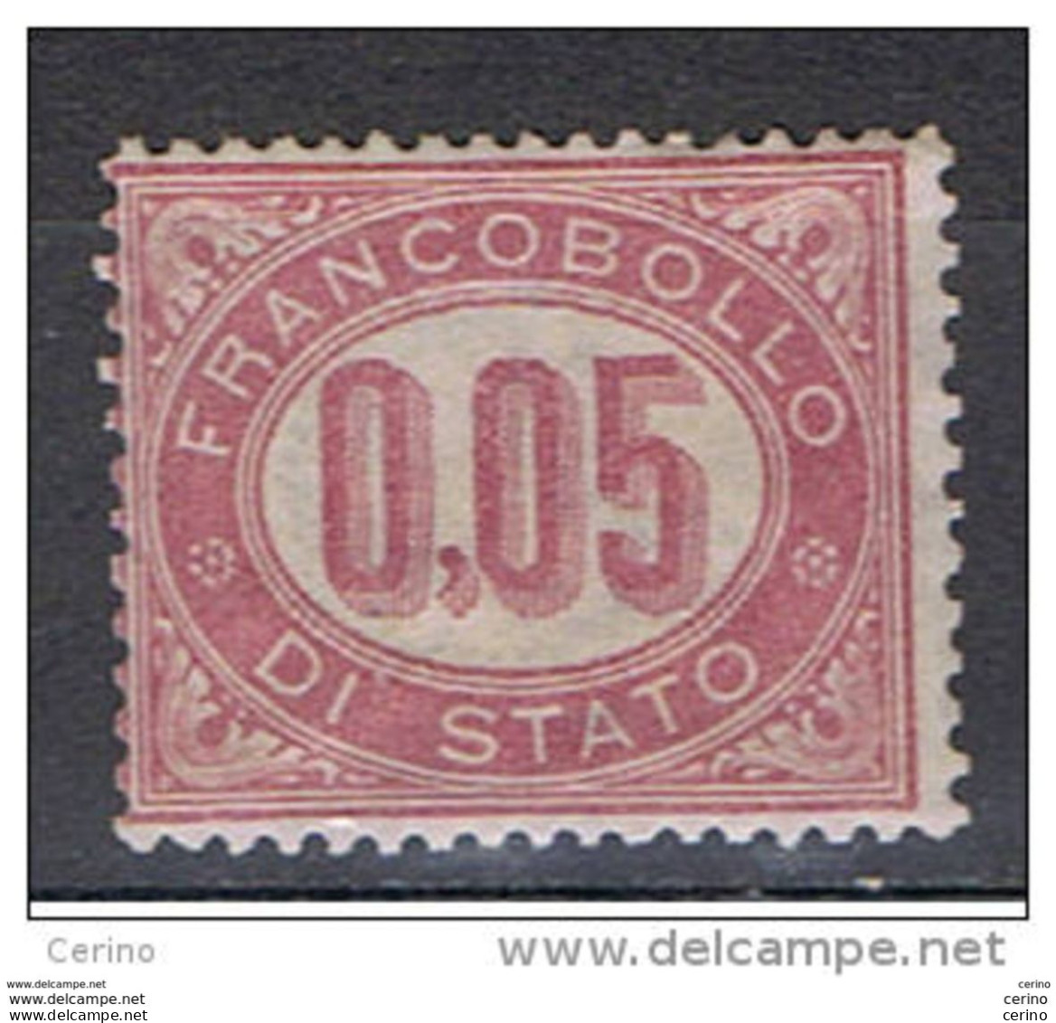 REGNO:  1875  SERVIZIO  -  0.05  LACCA  N. -  SASS. 2 - Dienstzegels