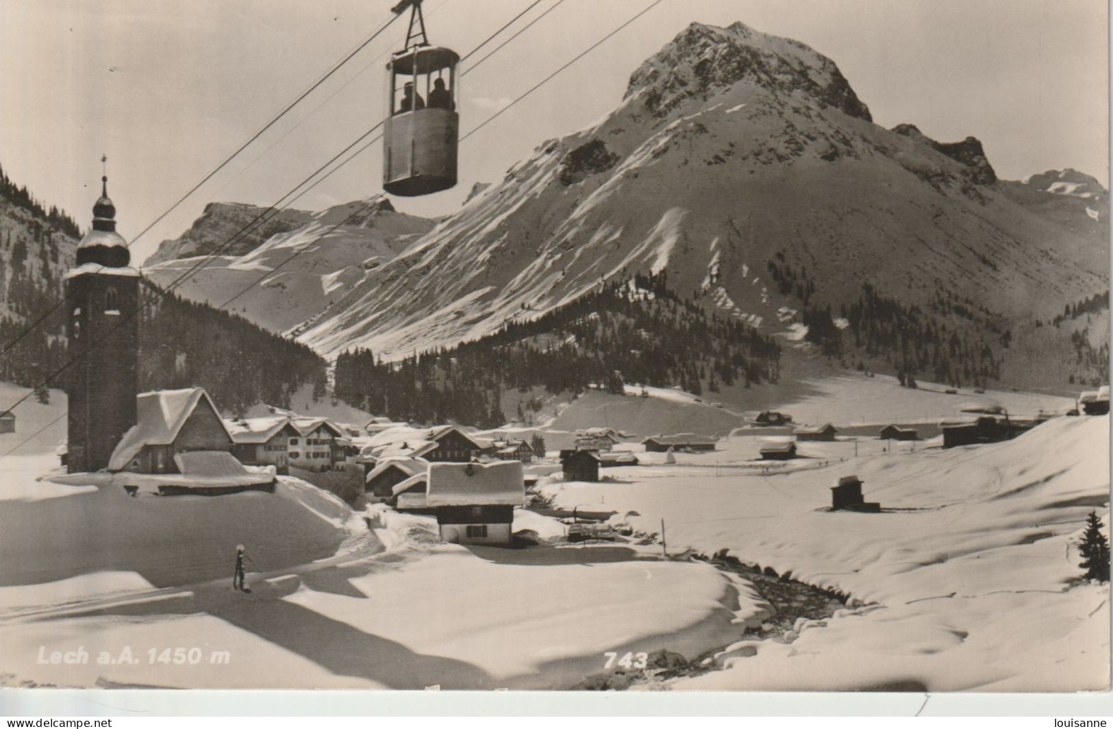 LECH  ( VORARLBERG )   1450 M - C P S M  PANORAMA    ( 23 / 5 / 53 ) - Lech