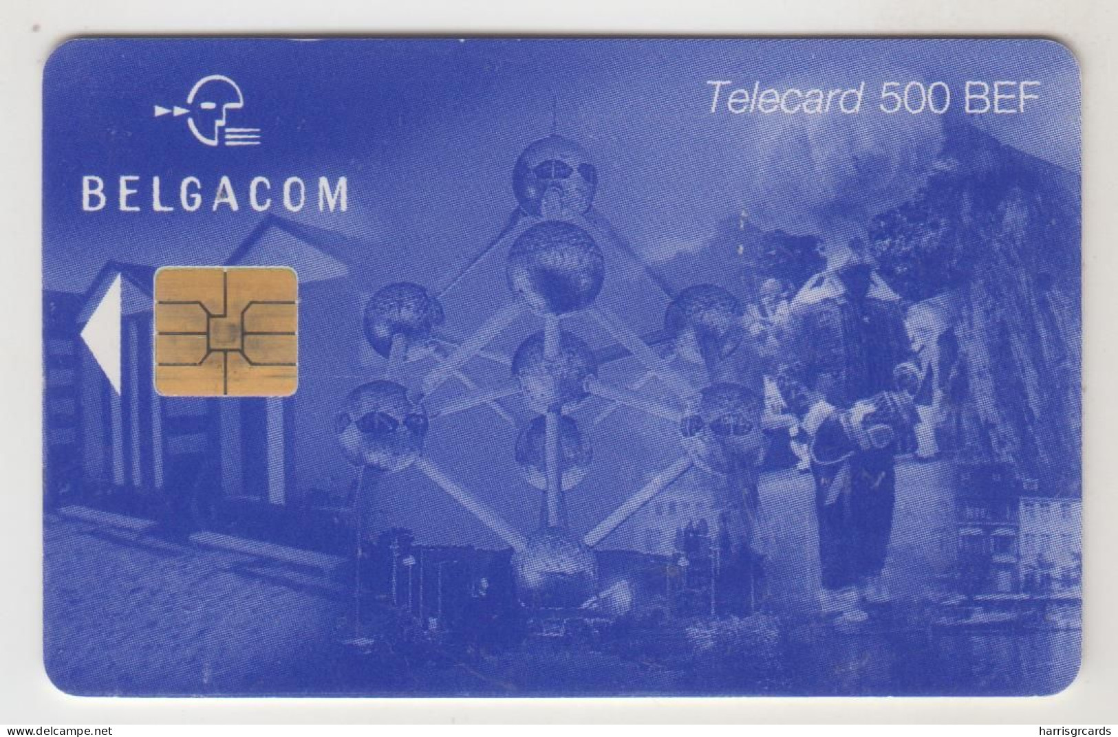 BELGIUM - Atomium 500 , CN: IH – 30.06.2002 , 500 BEF, Tirage 20.000, Used - Con Chip