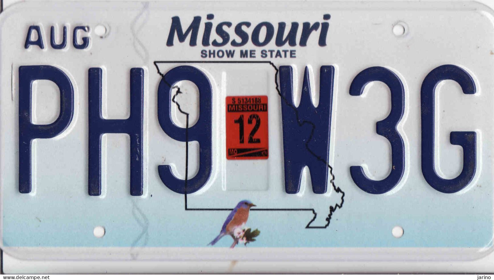 Plaque D' Immatriculation USA - State Missouri, USA License Plate - State Missouri, 30,5 X 15cm, Fine Condition - Placas De Matriculación