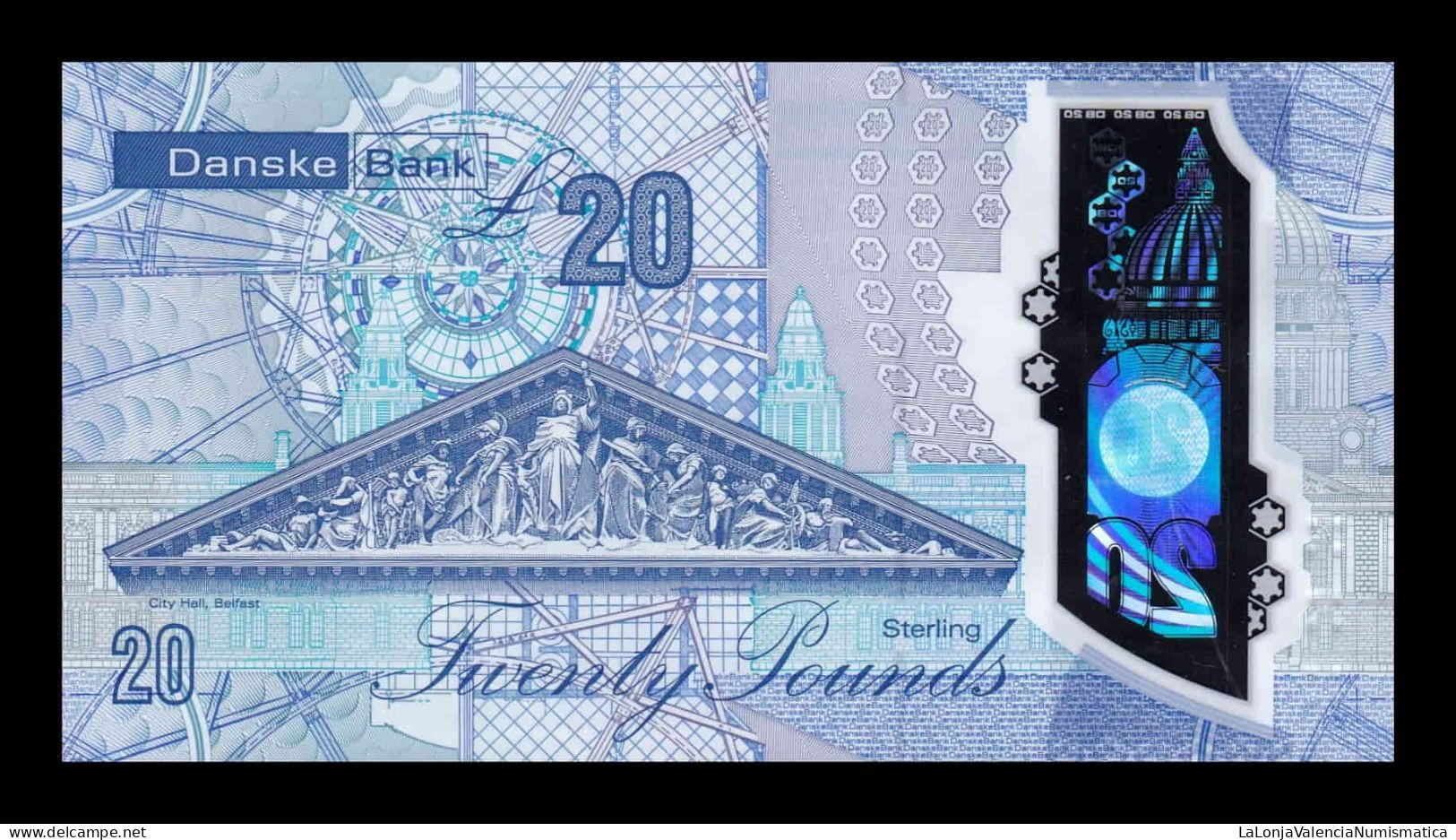 Irlanda Del Norte Northern Ireland 20 Pounds Danske Bank 2019 Pick 215 Polymer Sc Unc - 20 Pounds