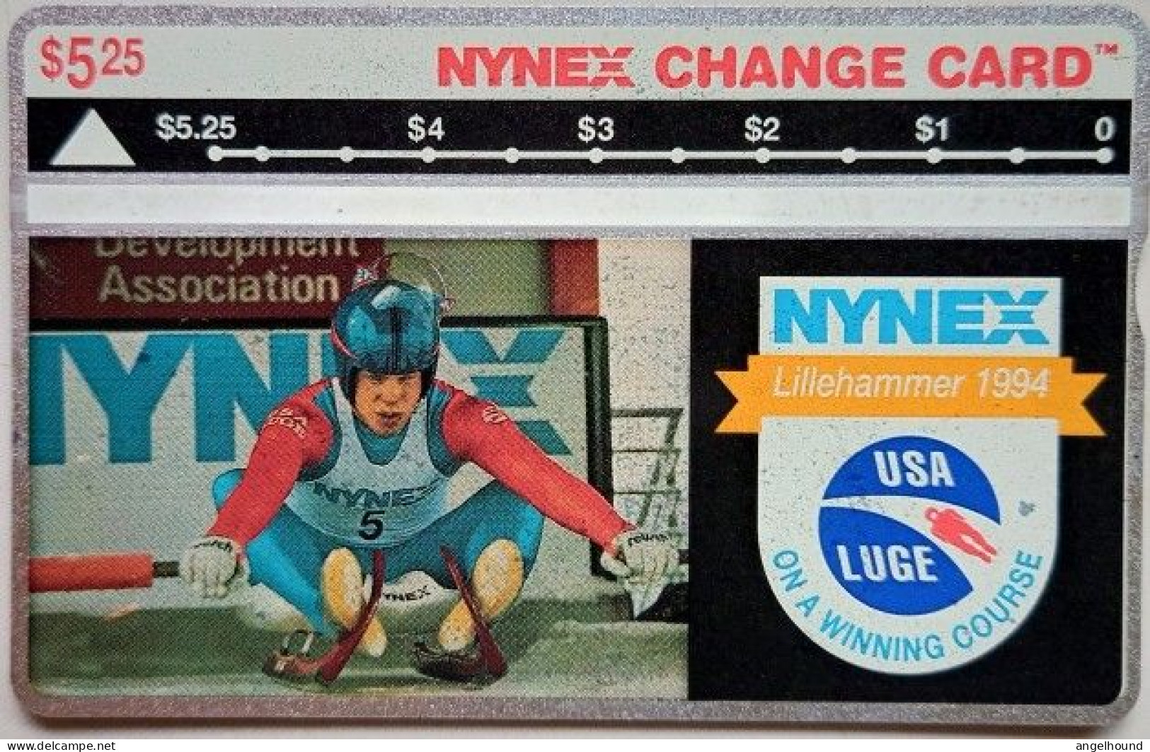 USA NYNEX $5.25  MINT Landis And Gyr " Lillehammer Olympic Luge " 401A - [1] Tarjetas Holográficas (Landis & Gyr)