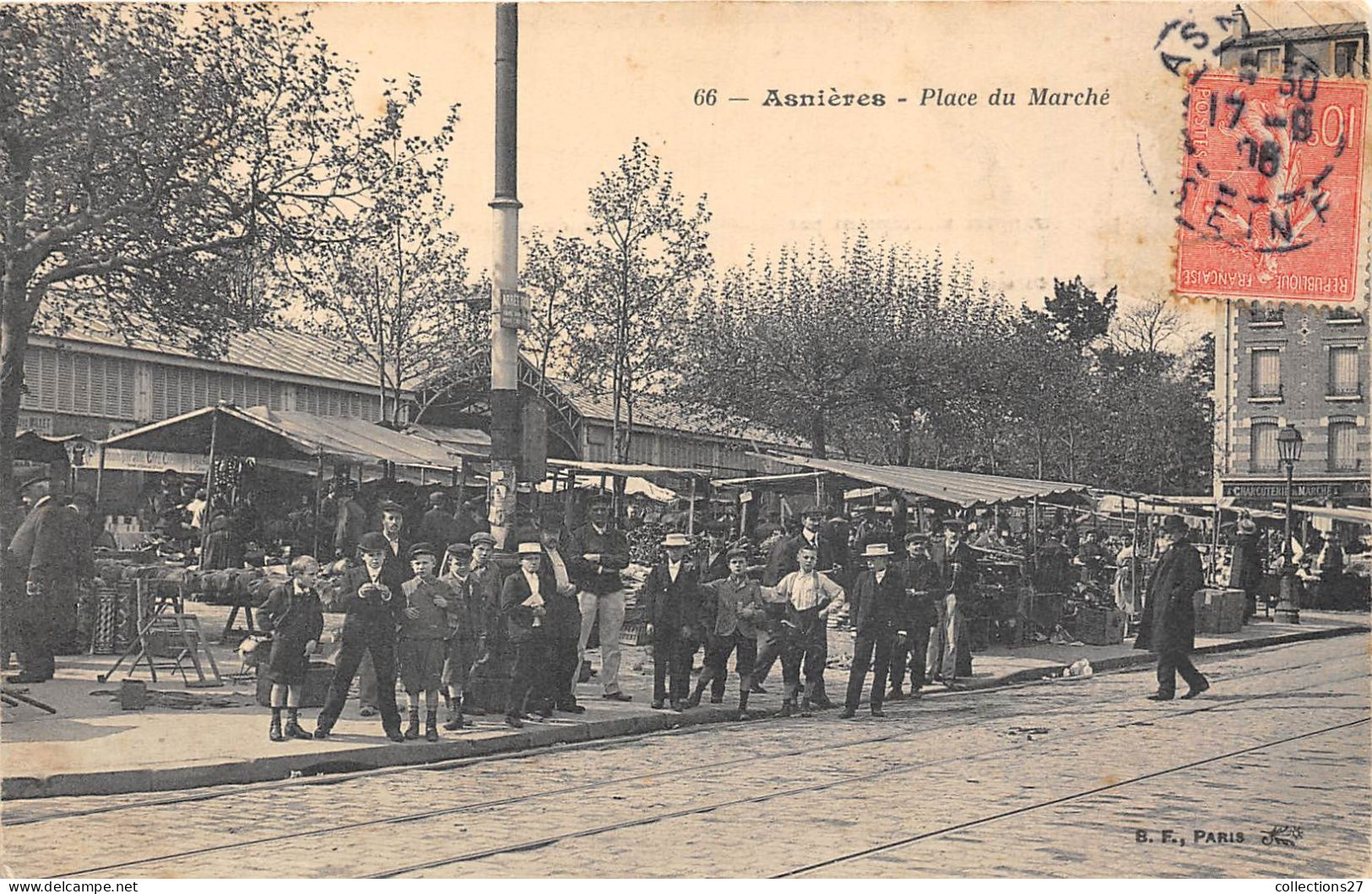 92-ASNIERES-PLACE DU MARCHE - Asnieres Sur Seine
