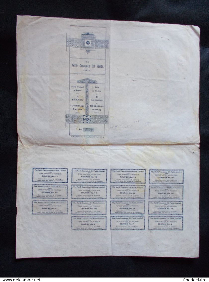 Action - The North Caucasian Oil Fields - London 1919 - Oil