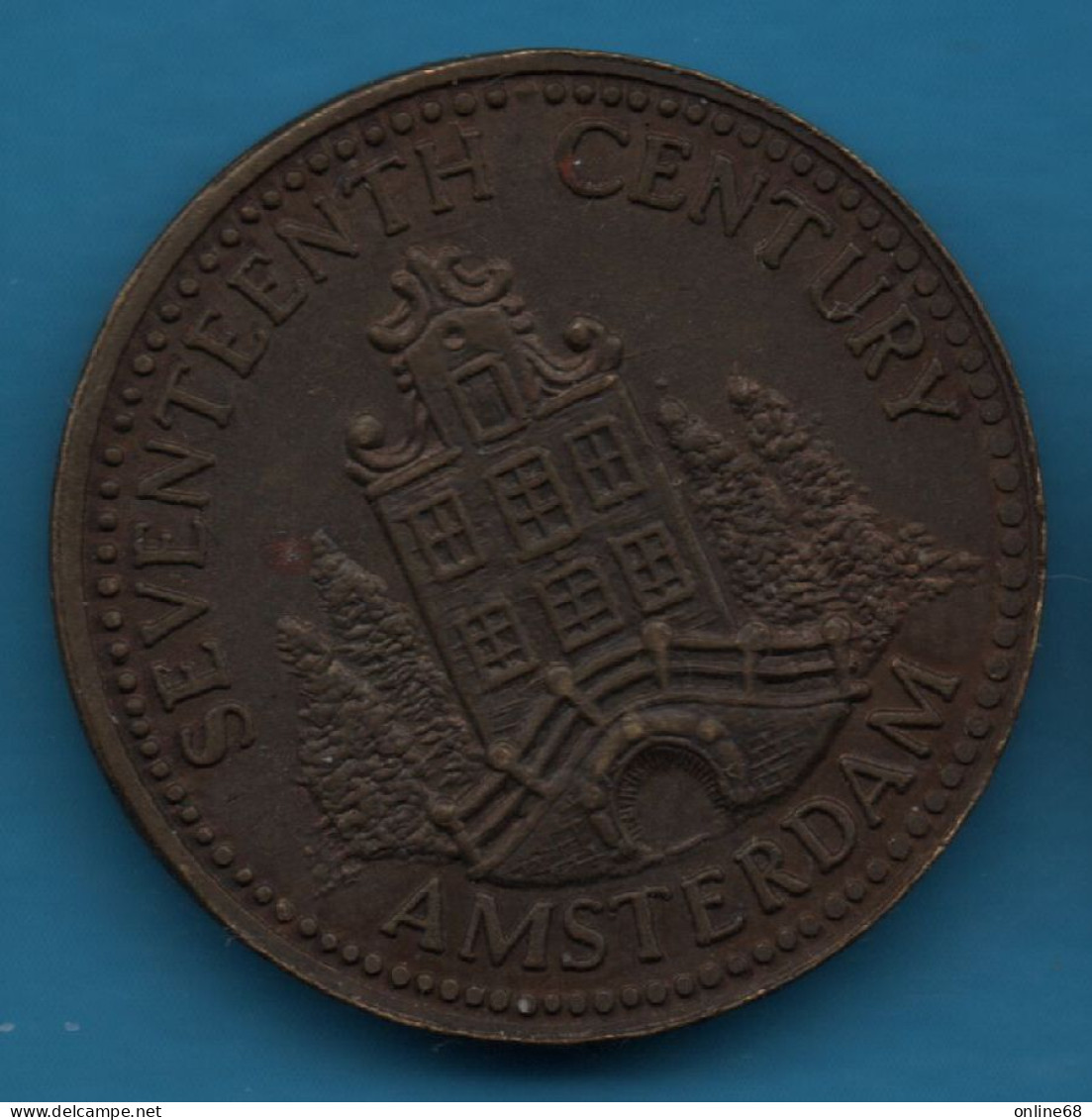 NEDERLANDEN JETON DE POORT VAN AMSTERDAM 1/2 FLORIJN SEVENTEETH CENTURY Consumptiebon TOKEN - Professionali/Di Società