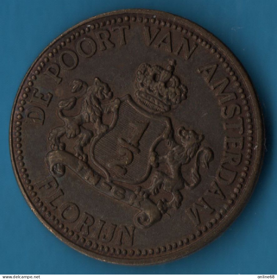 NEDERLANDEN JETON DE POORT VAN AMSTERDAM 1/2 FLORIJN SEVENTEETH CENTURY Consumptiebon TOKEN - Professionals/Firms