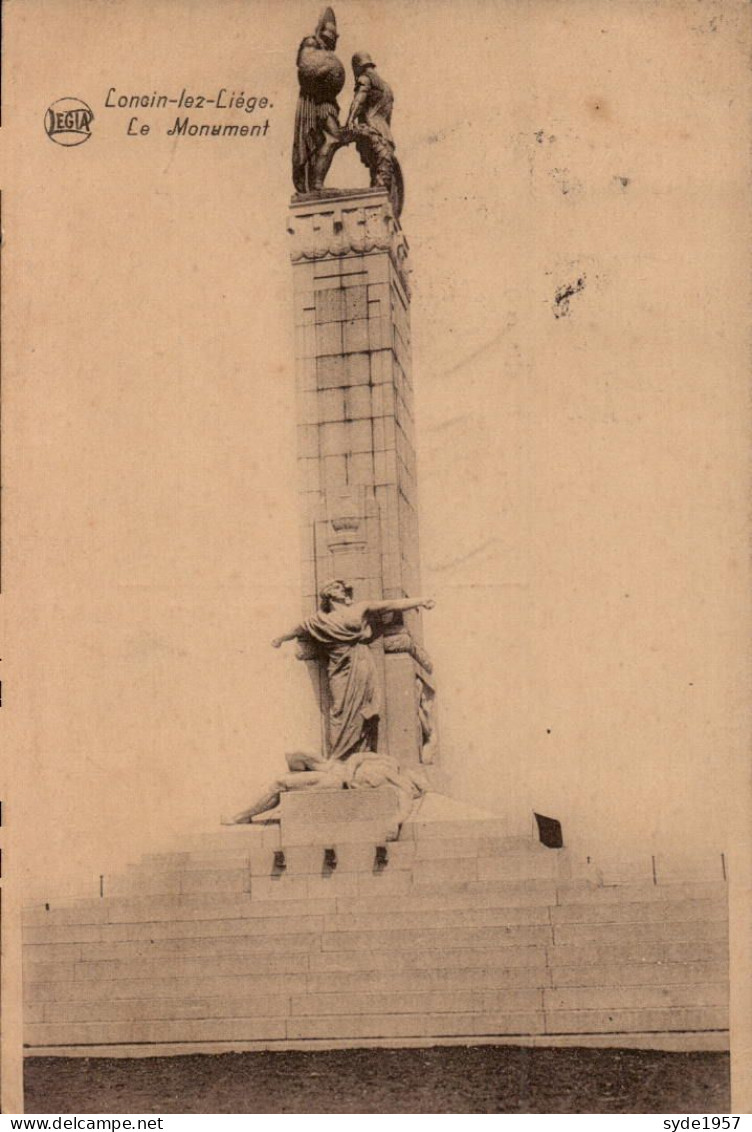 Loncin-lez-Liège - Monument - édition LEGIA, Circulée En 1924 - Ans