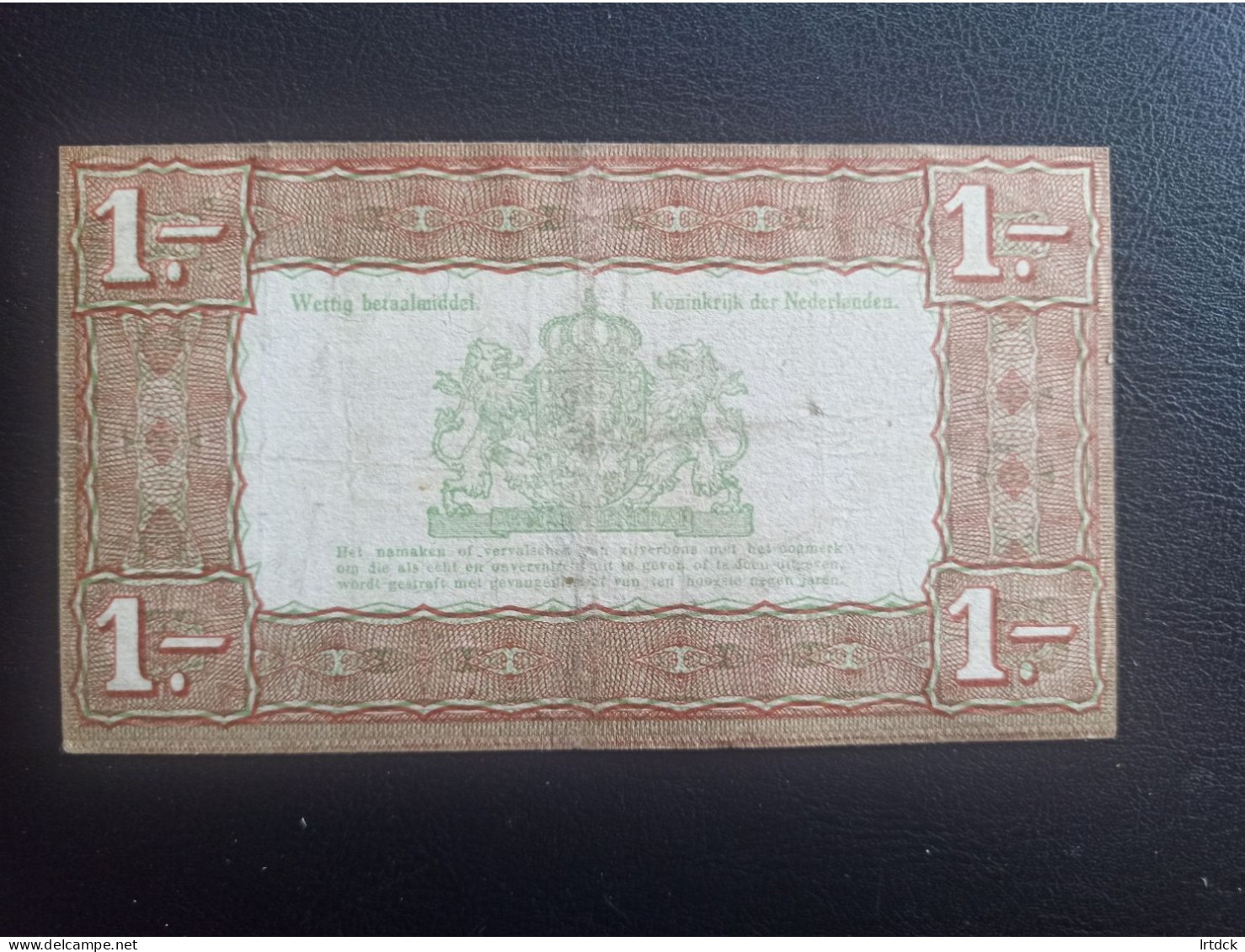 Pays-Bas Billet 1 Gulden 1938 - Autres & Non Classés