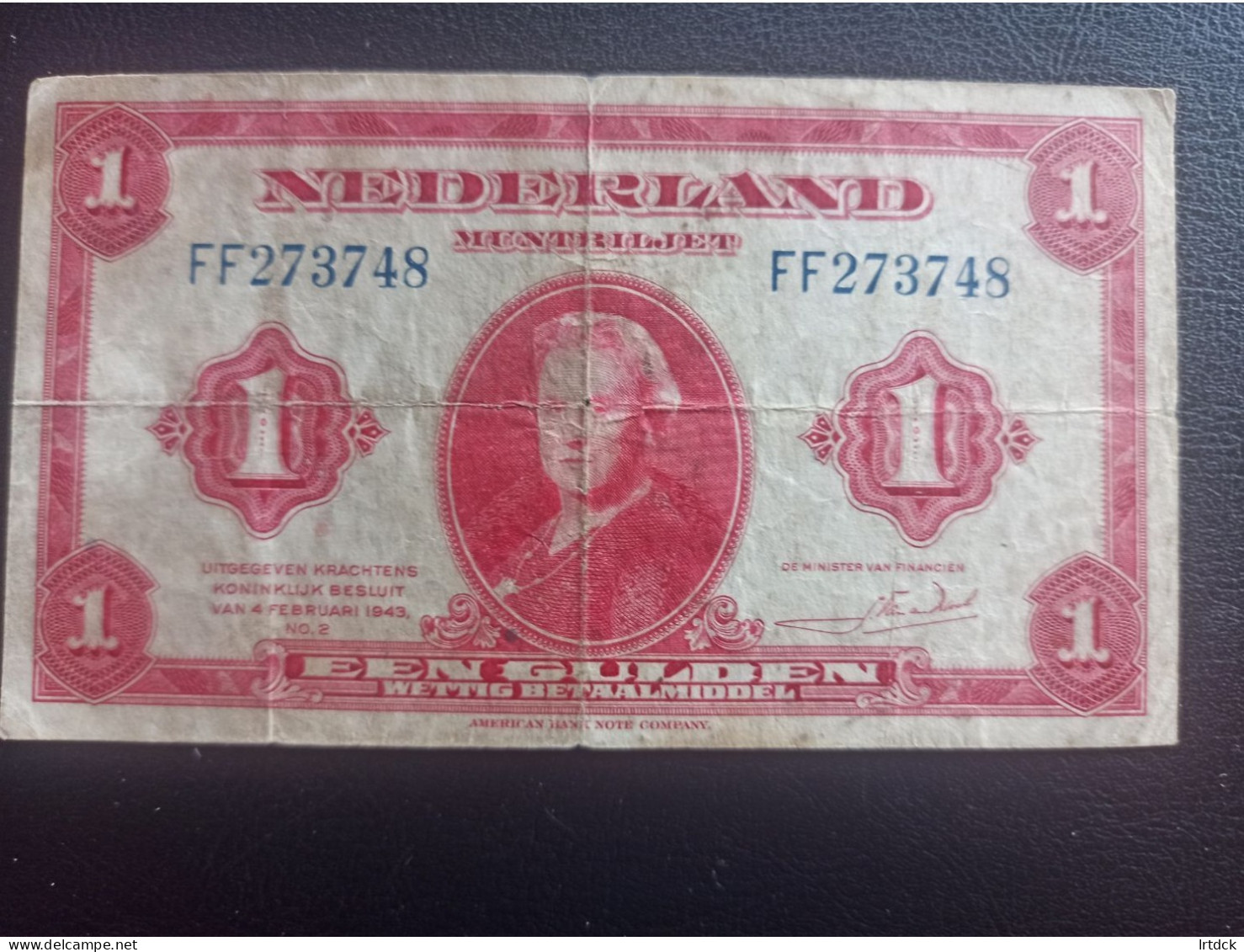 Pays-Bas Billet 1 Gulden 1942 - 1 Gulde