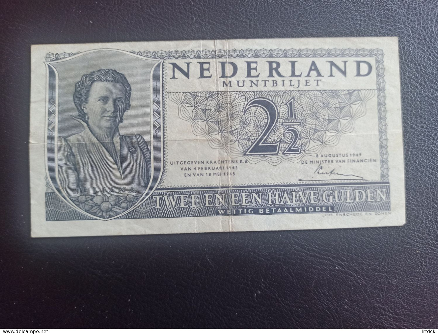 Pays-Bas Billet  2,5 Gulden 1945 - 2 1/2  Florín Holandés (gulden)