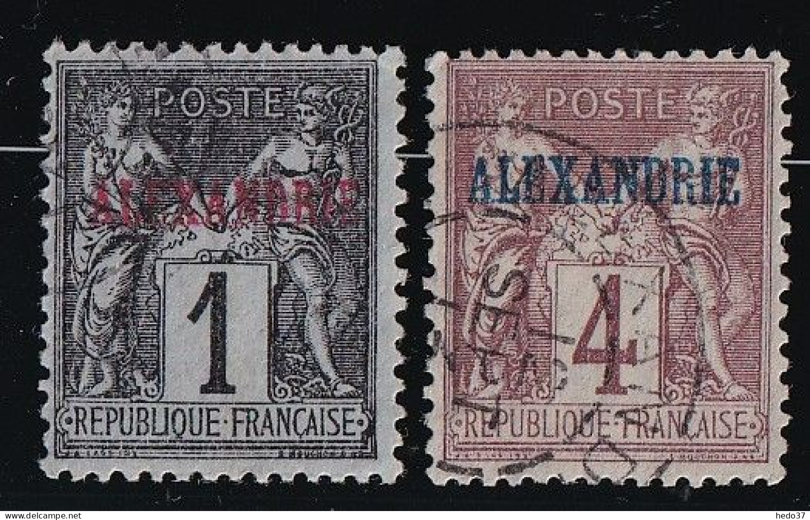 Alexandrie N°1 & 4 - Oblitéré - TB - Used Stamps