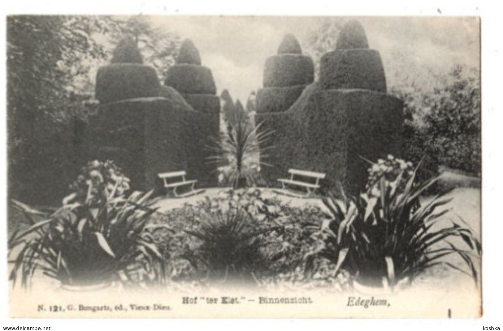 EDEGEM - Hof Ter Elst - Binnenzicht - Verzonden In 1907 - Uitgave Bongartz No 121 - Edegem