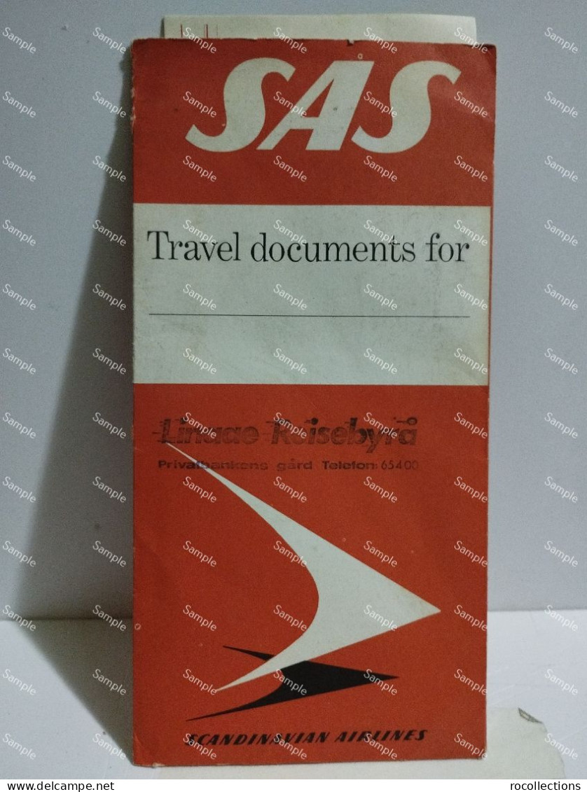 SAS Scandinavian Airlines Travel Documents Norway / Switzerland. 1968 From OSLO To GENEVE - Europe