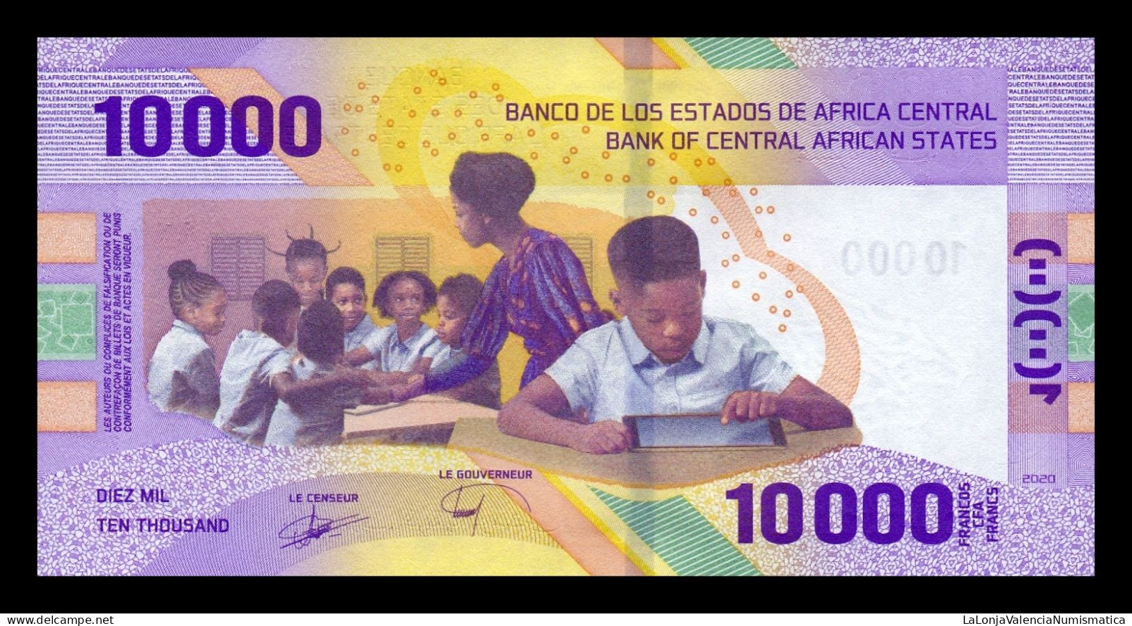 Central African St. - Estados De África Central 10000 Francs CFA 2020 (2023) Pick New Sc Unc - Central African States