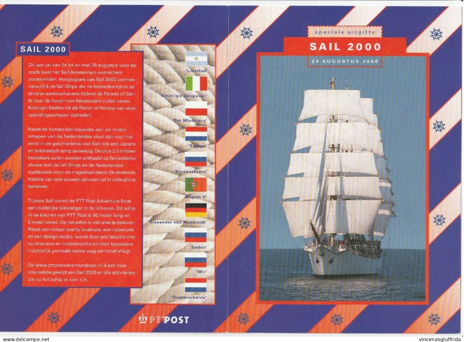 Paesi Bassi Edizione Speciale Libretto SAIL 2000 24 Agosto /nuovo - Other & Unclassified