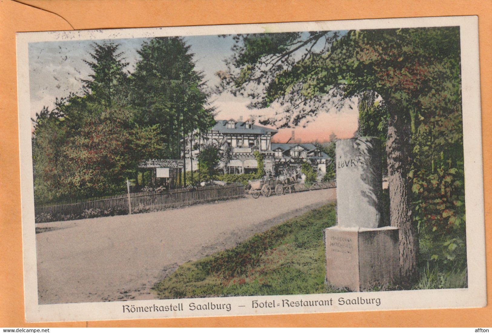 Saalburg Hotel Restaurant Germany 1916 Postcard - Saalburg