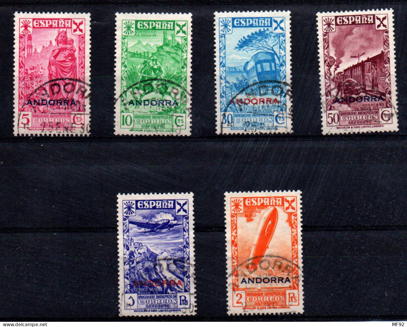 Andorra Española Nº 7/12. Año 1943 - Used Stamps