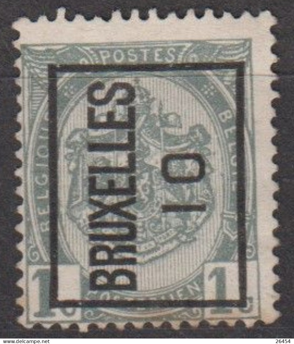 Lot De 2   BELGIQUE  Préoblitéré  Type Armoiries 1c Gris   BRUXELLES 10  Et  BRUSSEL 12 BRUXELLES   Scan Recto Verso - Typo Precancels 1922-31 (Houyoux)