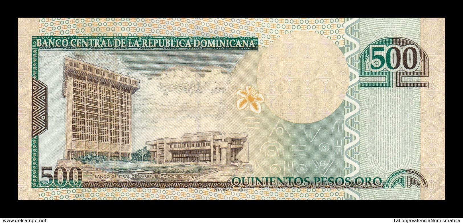 República Dominicana 500 Pesos Oro 2010 Pick 179c Low Serial 918 Sc Unc - Dominicaine