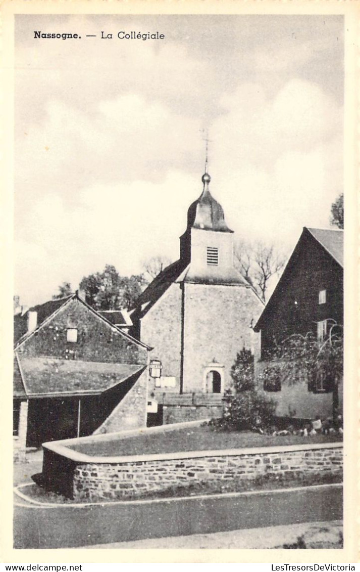 BELGIQUE - NASSOGNE - La Collégiale - Edit Bernard Rousseau - Carte Postale Ancienne - Nassogne