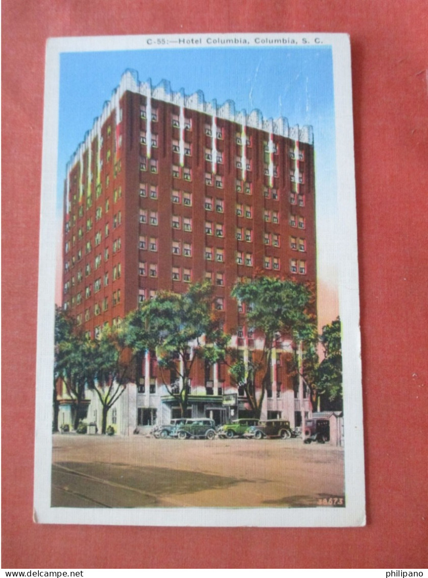 Hotel.  Columbia South Carolina > Columbia   Paper Peel On Baxkref 6052 - Columbia