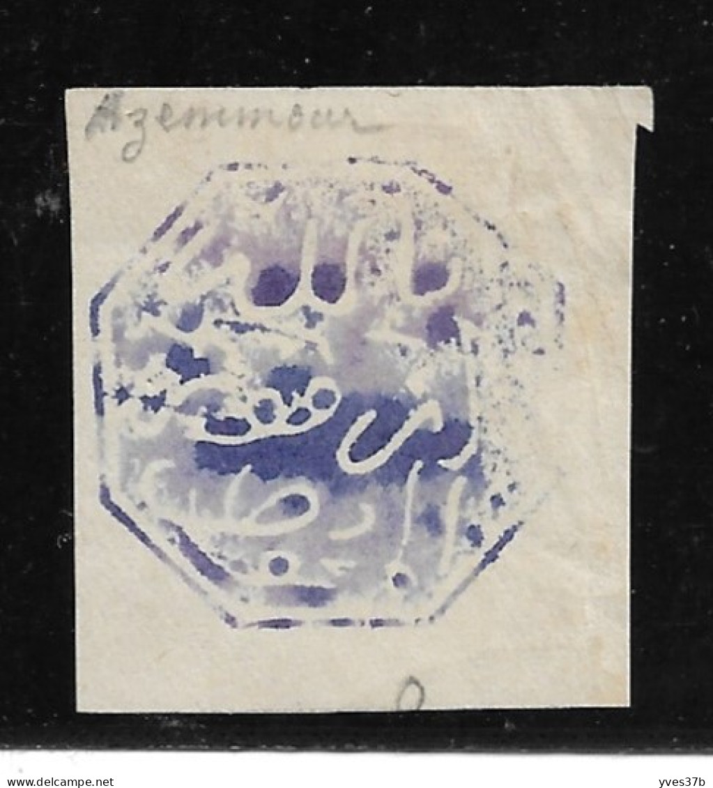 Cachet MAGZEN AZEMMOUR N°1 - Octogonal Violet S/Fragment - 1892 - TTB - Lokale Post