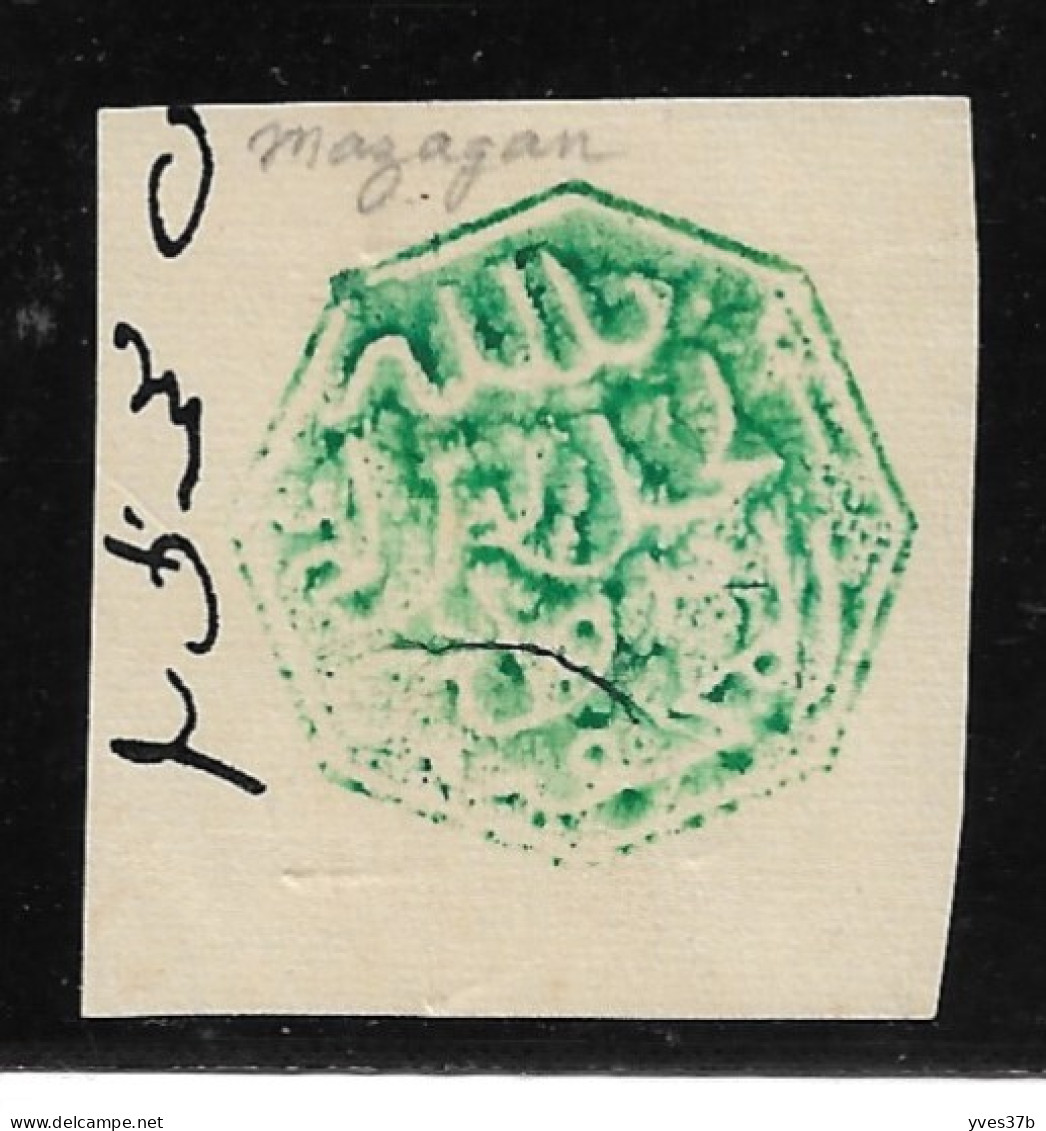 Cachet MAGZEN El JADIDA N°5d - Octogonal Vert S/Fragment - 1892 - TTB - Sellos Locales