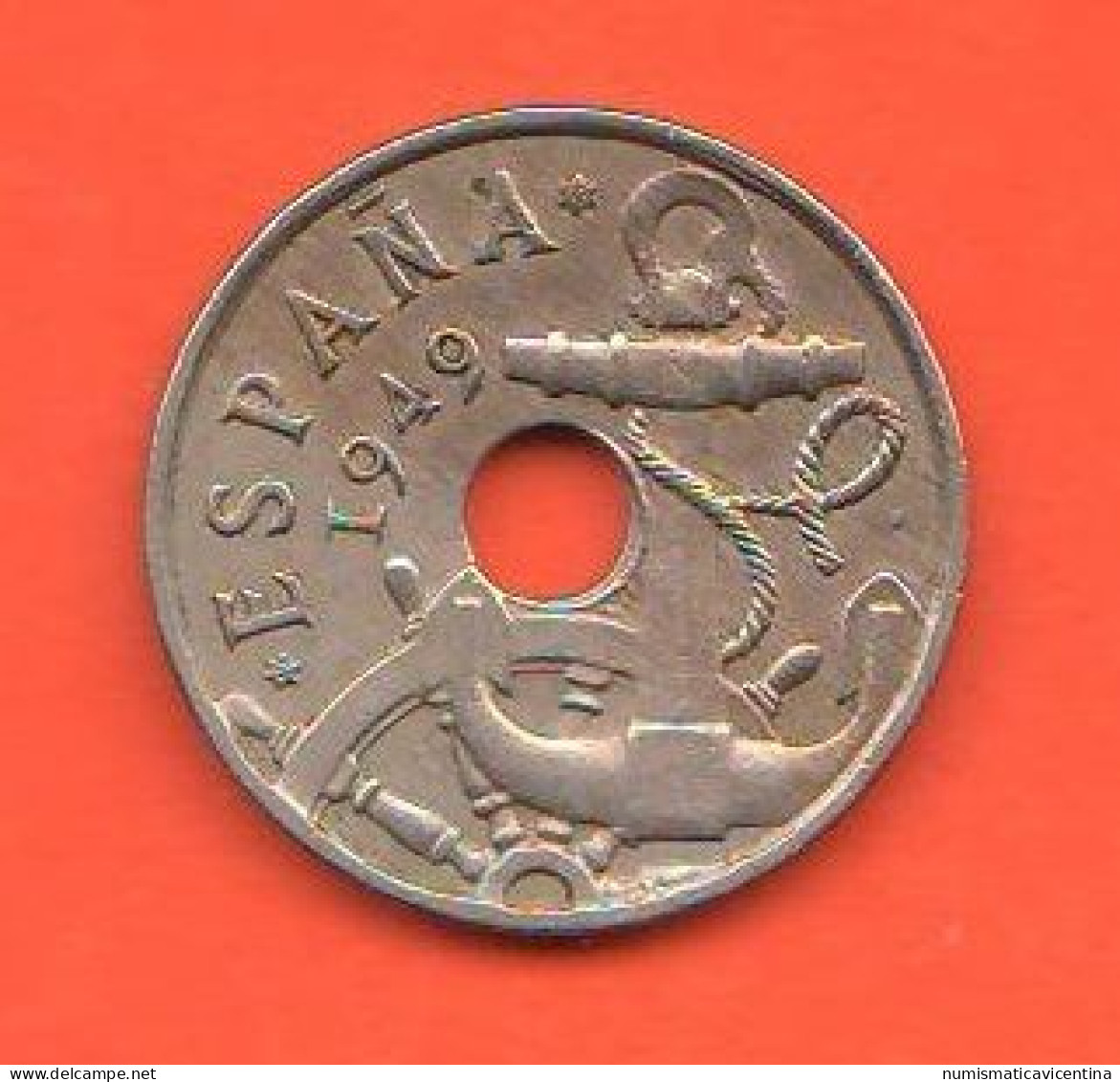 Spagna 50 Centimos 1949  (1953 In The Star ) Spain España Nickel Coin - 50 Centiem