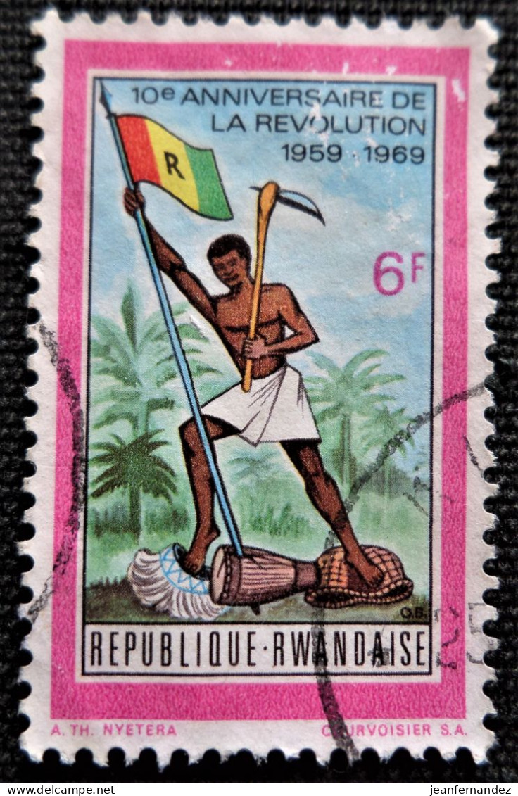 Rwanda 1969 The 10th Anniversary Of Revolution  Stampworld N°  338 - Gebraucht