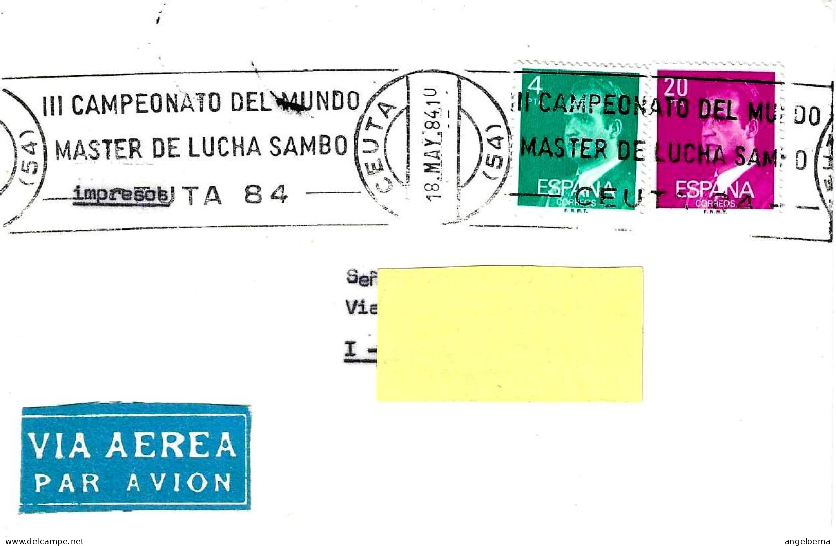 SPAGNA ESPANA SPAIN - 1984 CEUTA III Campionato Del Mondo Di LOTTA Wrestling SAMBO (arte Marziale Origine Russa) - 5279 - Wrestling