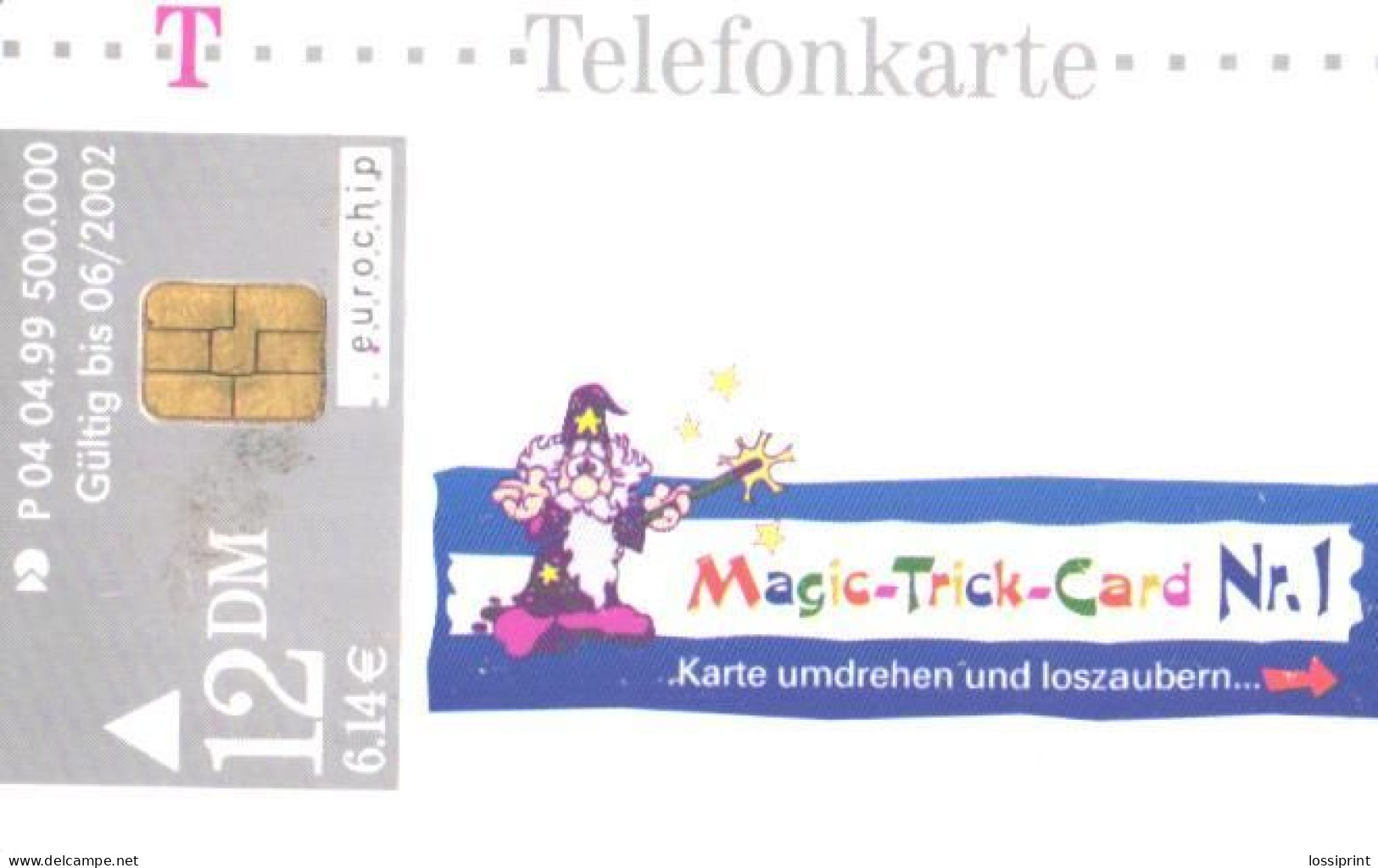 Germany:Used Phonecard, T, 12 DM, Magic-Trick-Card Nr.1, 1999 - P & PD-Series: Schalterkarten Der Dt. Telekom