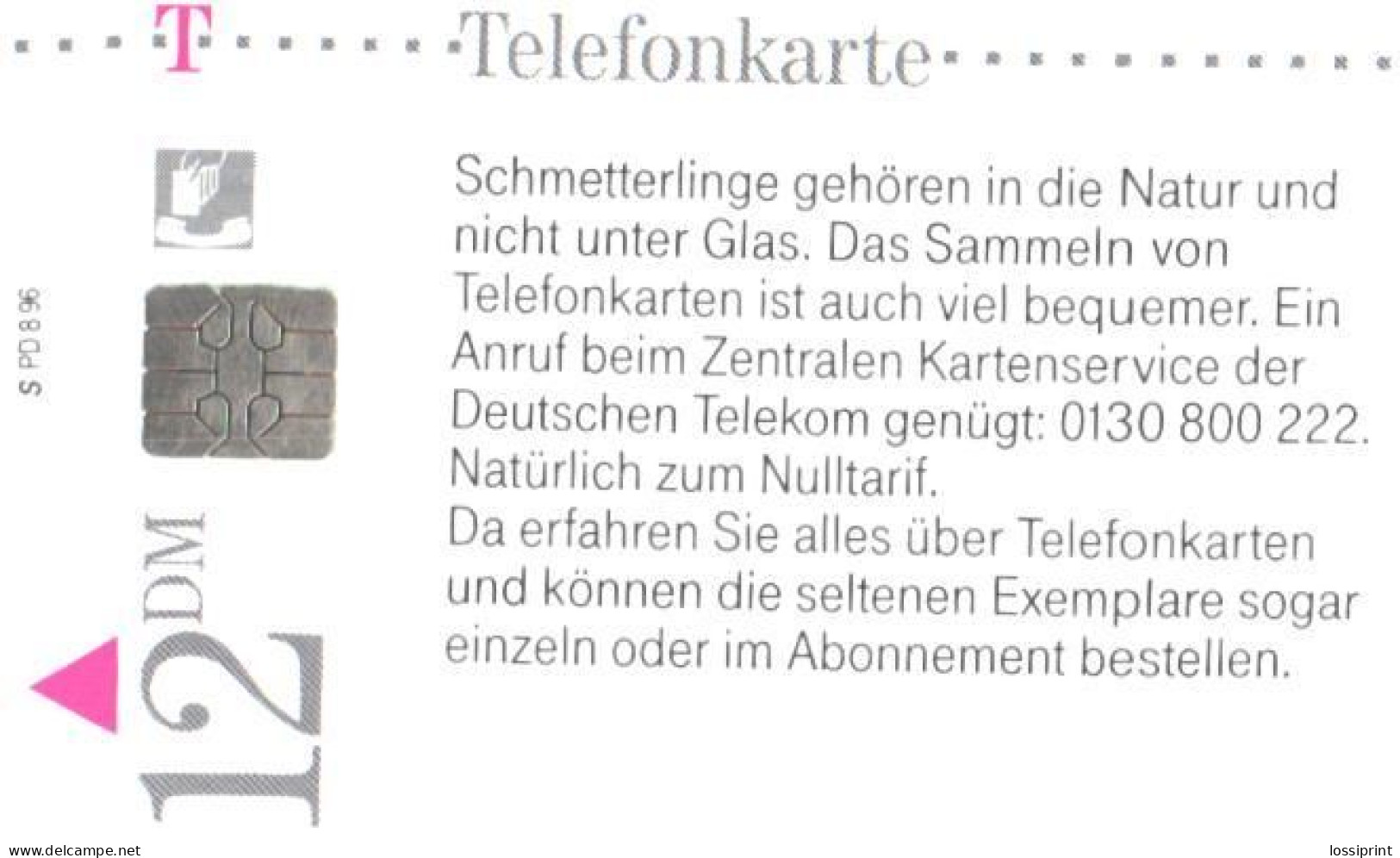 Germany:Used Phonecard, T, 12 DM, Phonecards, 1996 - P & PD-Series: Schalterkarten Der Dt. Telekom