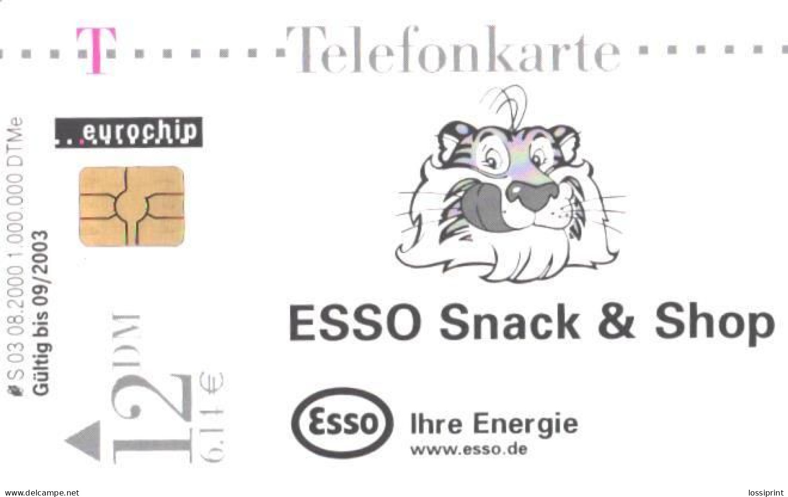 Germany:Used Phonecard, T, 12 DEM, Dog, 2000 - P & PD-Series: Schalterkarten Der Dt. Telekom