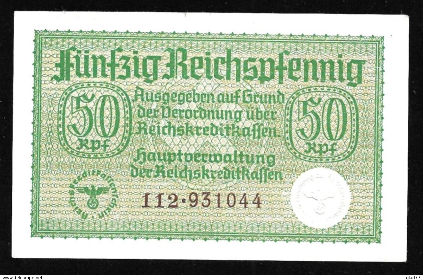 50 Reichspfennig Circulated In Greece During WW II UNC! - Otros & Sin Clasificación