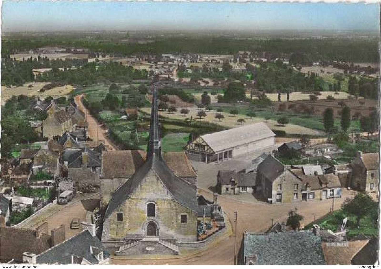 Saint Juvat St, Vue Aérienne Sur Le Quartier De L'église Vue Générale - Saint-Juvat