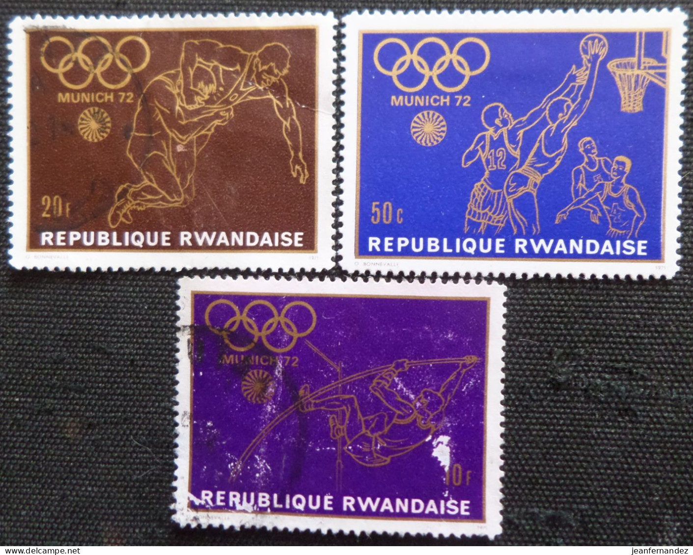 Rwanda 1971 Olympic Games - Munich, Germany   Stampworld N°  456_458_460 - Gebruikt