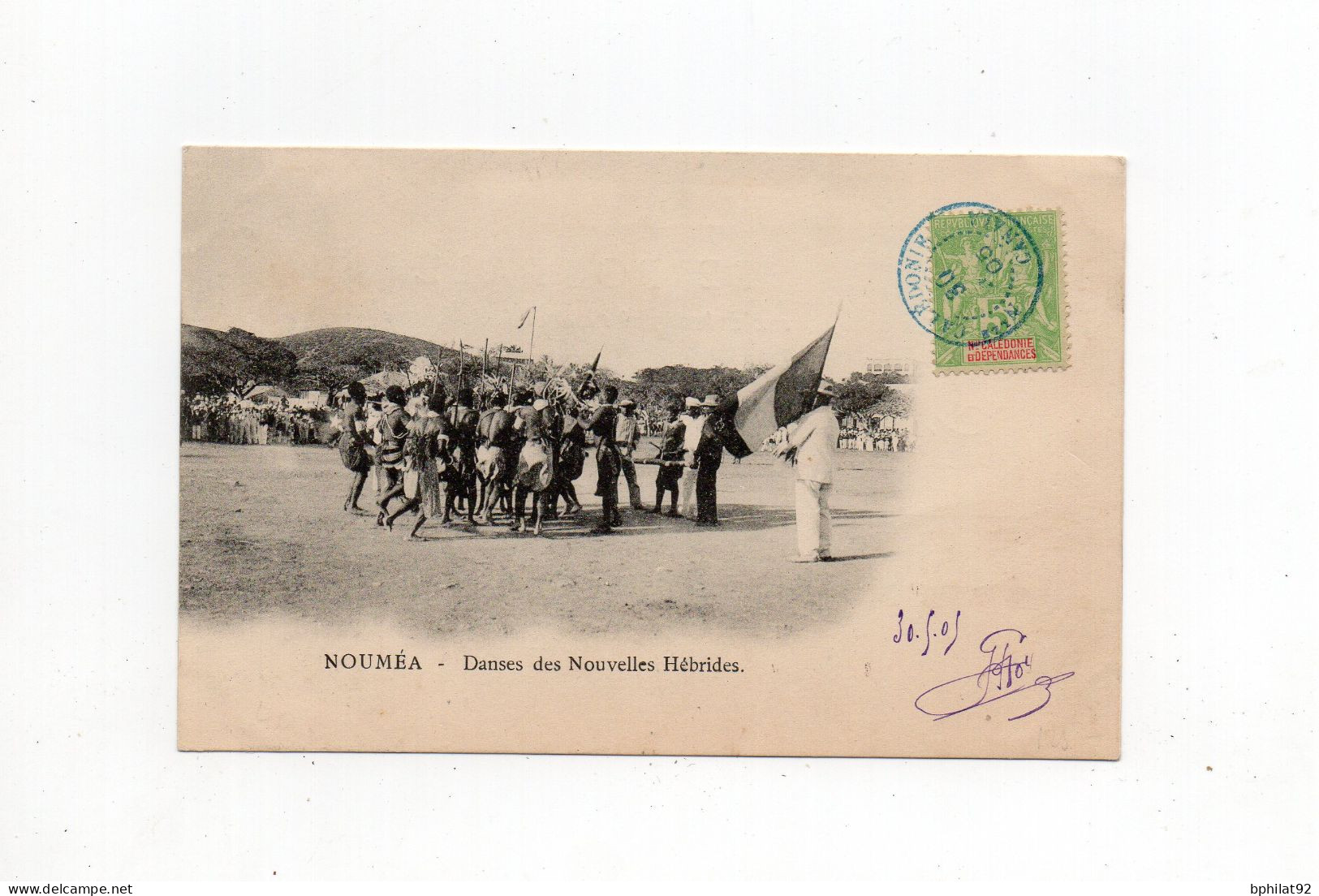 !!! NOUVELLE CALEDONIE, CPA DE CANALA DE 1905 POUR MARSEILLE - Storia Postale