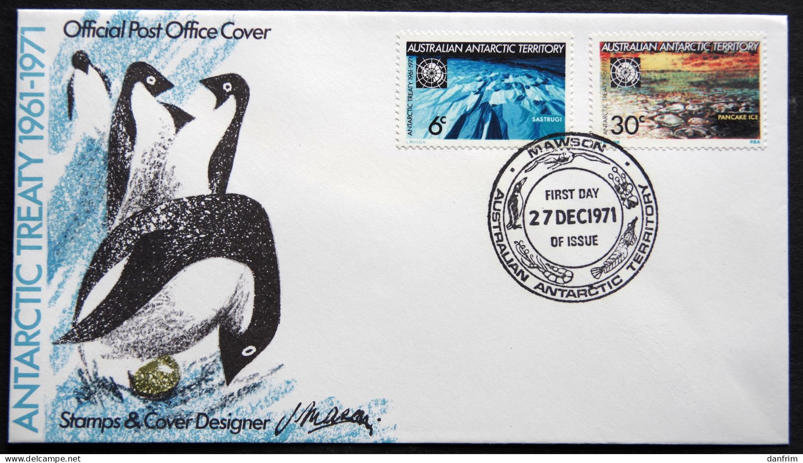 Australian Antarctic Territory 1971  FDC Mawson Base Lot 1732) - FDC